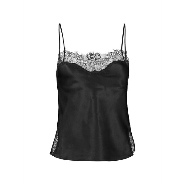 エスピーアールダブリューエムエヌ レディース カットソー トップス Lace-trim slip top  Black