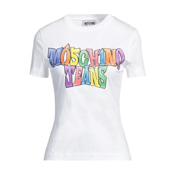 【送料無料】 モスキーノ レディース Tシャツ トップス T-shirts White｜asty