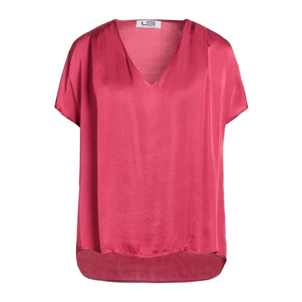 【送料無料】 ル ストレーゲ レディース Tシャツ トップス Tops Red