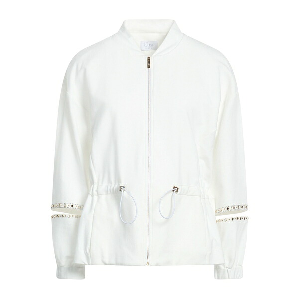 【貨物輸送無料】 クリップス レディース パーカー・スウェットシャツ アウター Sweatshirts White