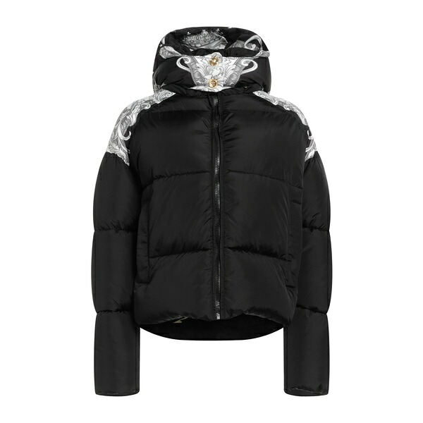 【送料無料】 ヴェルサーチ レディース ジャケット＆ブルゾン アウター Puffers Black｜asty