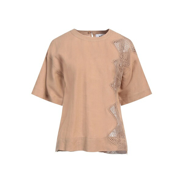 【送料無料】 アルファス テューディオ レディース Tシャツ トップス Tops Beige｜asty
