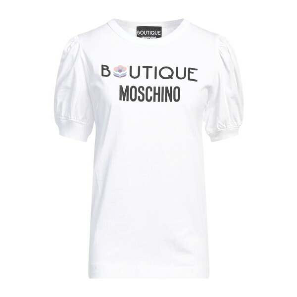【貨物輸送無料】 モスキーノ レディース プルオーバー トップス T-shirts White