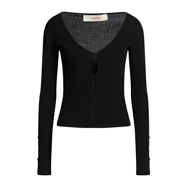 【貨物輸送無料】 ユッカ レディース ジレー アウター Cardigans Black