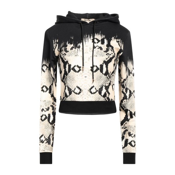 【送料無料】 ロベルトカヴァリ レディース パーカー・スウェットシャツ アウター Sweatshirts Black｜asty