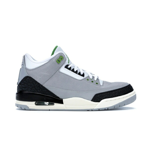 Jordan ジョーダン メンズ スニーカー  【Jordan 3 Retro Chlorophyll】  大きさ US_10.5(28.5糎) Light Smoke Grey/Chlorophyll-Black-White
