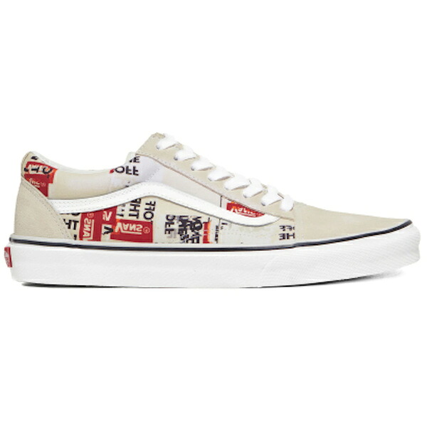 Vans バンズ メンズ スニーカー  【Vans Old Skool Off The Wall Print Pattern】  大きさ US_9.5(27.5糎) Off White/Red/White