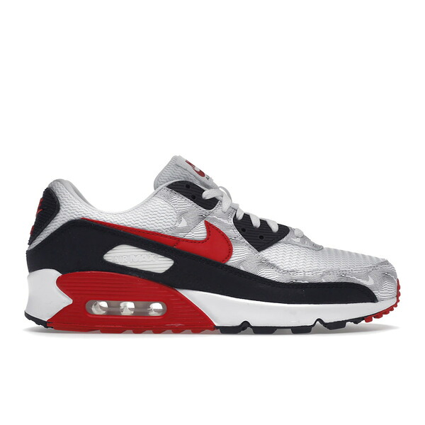 Nike ナイキ メンズ スニーカー  【Nike Air Max 90 Topography White University Red】  大きさ US_8.5(26.5糎) White/University Red/Black