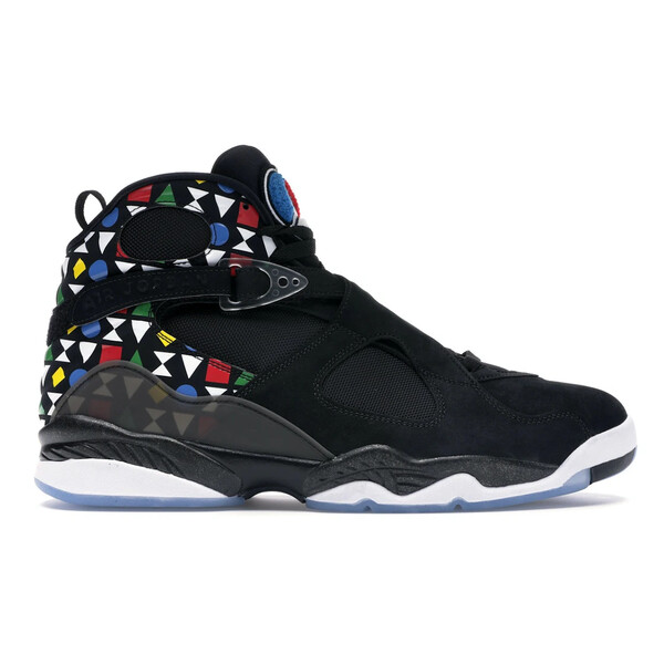 Jordan ジョーダン メンズ スニーカー  【Jordan 8 Retro Quai 54 (2019)】  大いさ US_12.5(30.5糎) Black/White/Multi Color スニーカー-靴-メンズ靴