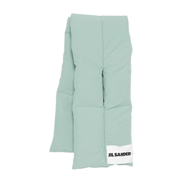 ジルサンダー メンズ えり巻き・袈裟・えり巻き 付属物 Padded logo scarf Green