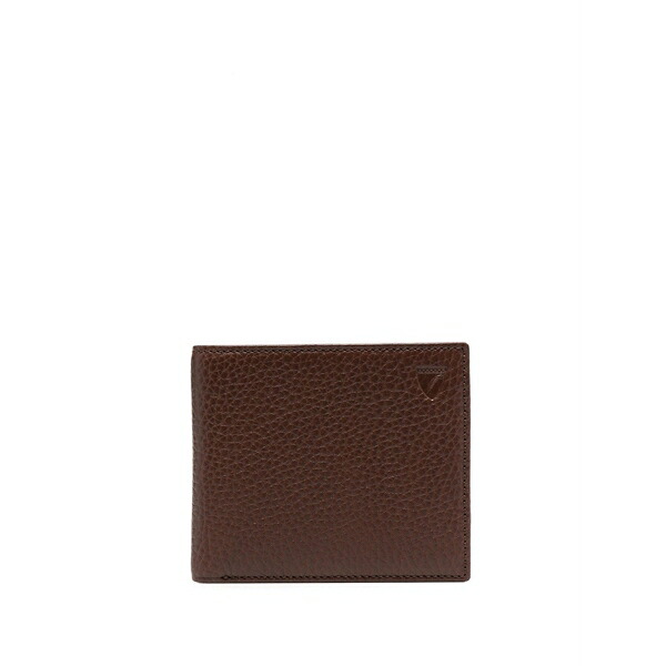 アスピナルオブロンドン メンズ 紙入れ 付属品 Bi-fold leather wallet Brown