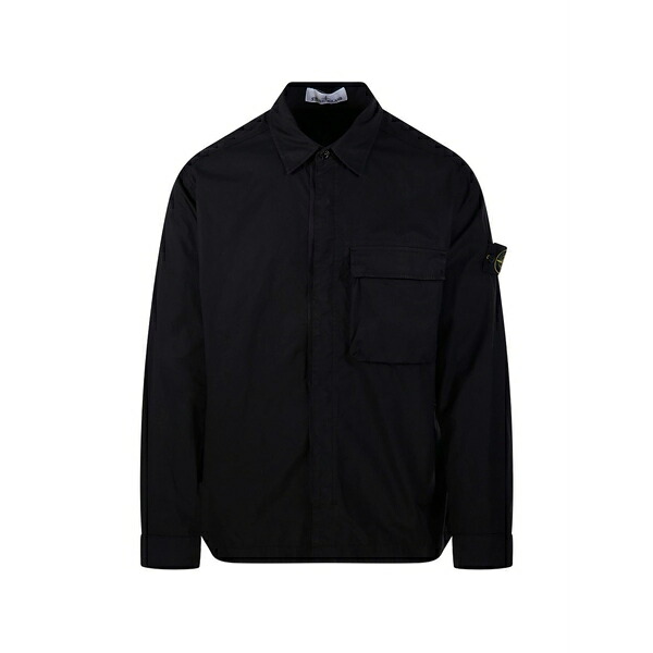 ストーンアイランド メンズ ジャケット＆ブルゾン アウター Logo-patch jacket Black｜asty