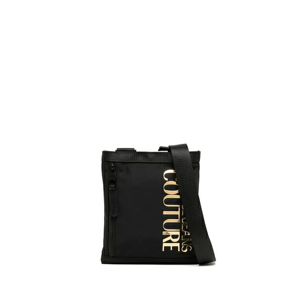 ベルサーチ メンズ ショルダーバッグ バッグ Logo-lettering messenger bag Black｜asty 29,120円