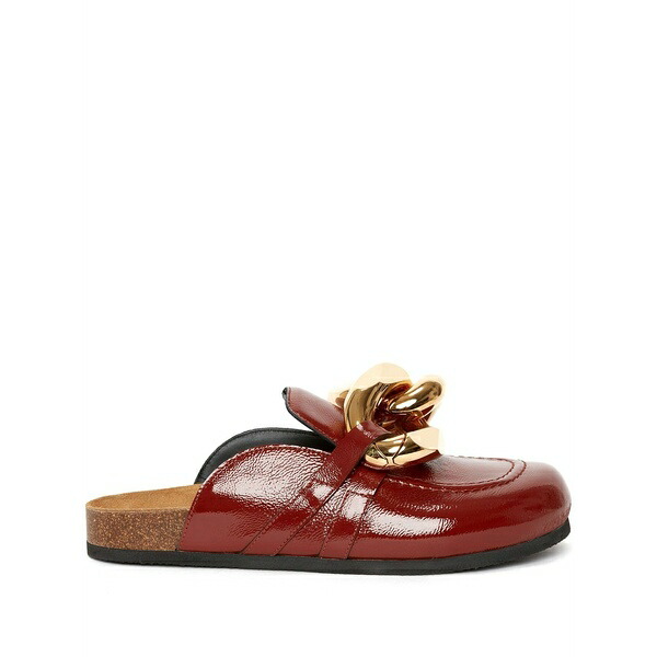 J.W.アンダーソン レディース スリッポン・ローファー シューズ Chain-detail leather loafer mules Brown