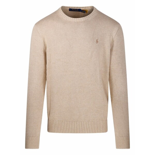 ラルフローレン メンズ ニット&セーター アウター Logo-embroidered crewneck sweater Neutrals｜asty