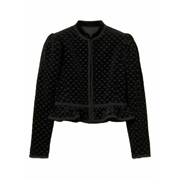 ツインセット レディース ジャケット＆ブルゾン アウター Embroidered velvet jacket Black｜asty
