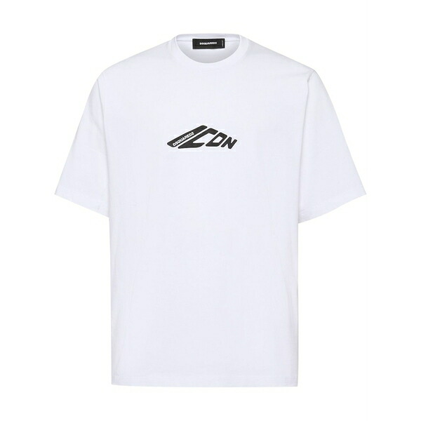 ディースクエアード メンズ ティーシャツ トップス Icon-print t-shirt White トップス-Tシャツ・カットソー-メンズファッション