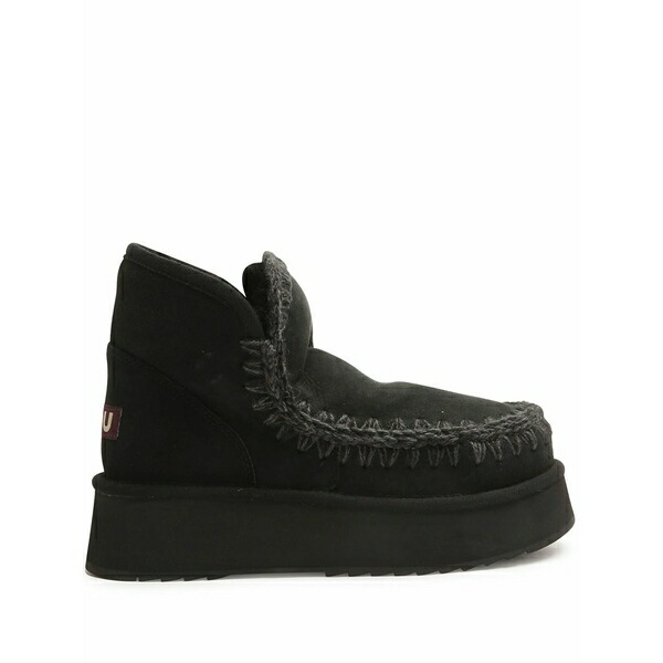 モウ レディース ブーツ シューズ Mini eskimo boots Black エンジニア-レディース靴-ブーツ