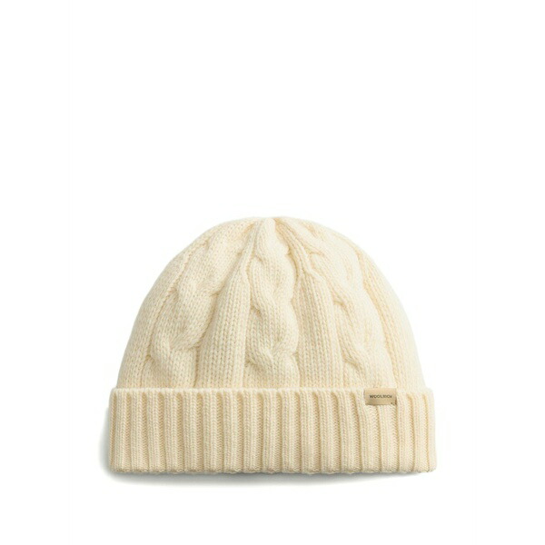 毛糸 分限者 レディース かぶり笠 付属品 Cable-knit beanie Neutrals