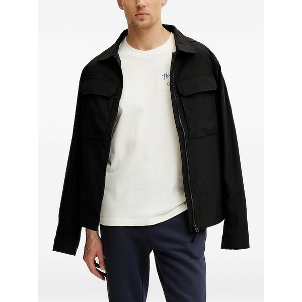ヘリーハンセン メンズ 上衣＆上衣 アウター Escape zip-front shirt jacket Black メンズファッション-コート・ジャケット