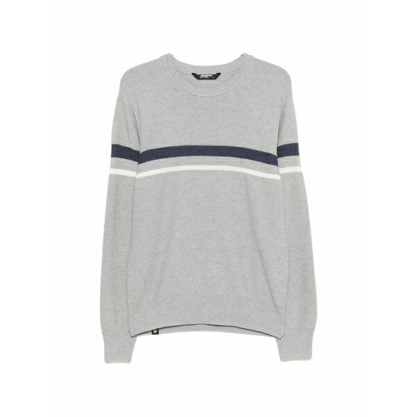 ロシニョール メンズ 編み物\u0026プルオーバー アウター Striped crew-neck sweater Grey
