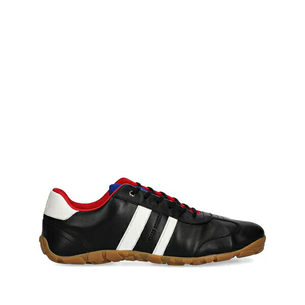 ウェールズ ボナー メンズ スニーカー シューズ Cadence striped leather sneakers Black
