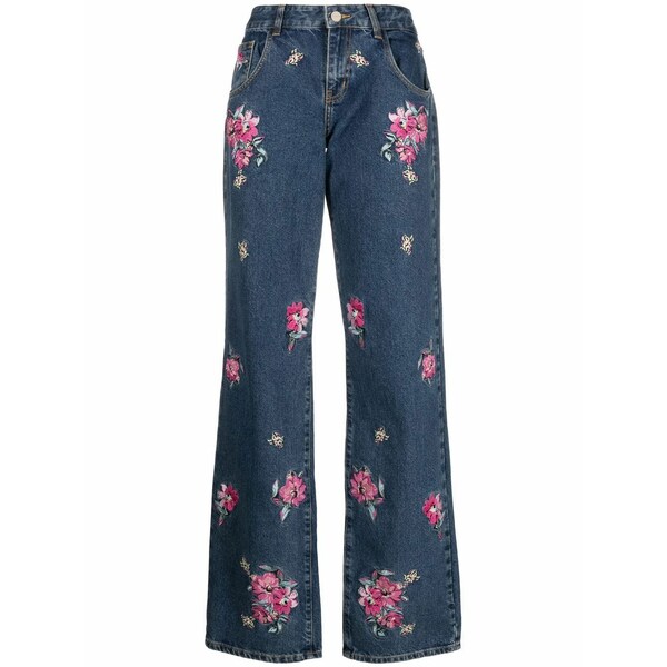 ブルーガール レディース デニムパンツ ボトムス Floral-embroidered jeans Blue｜asty 31,720円