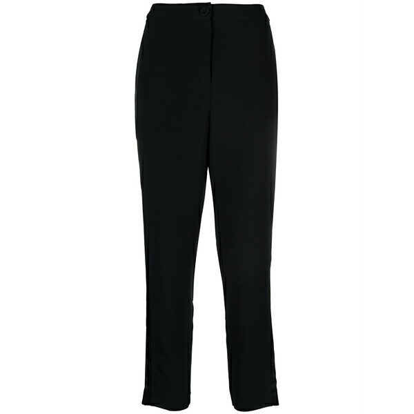 フェデリカ・トシ レディース 心地好いズボン下 ボトムス Satin-trim tailored trousers Black