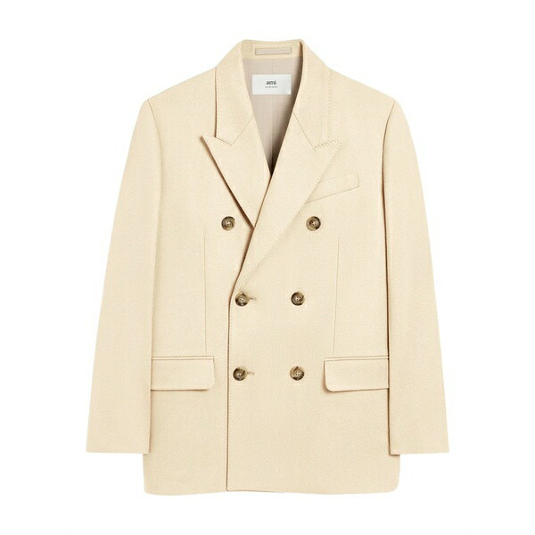 意中の女 レディース 上衣＆上衣 アウター Loose double-breasted wool jacket Neutrals