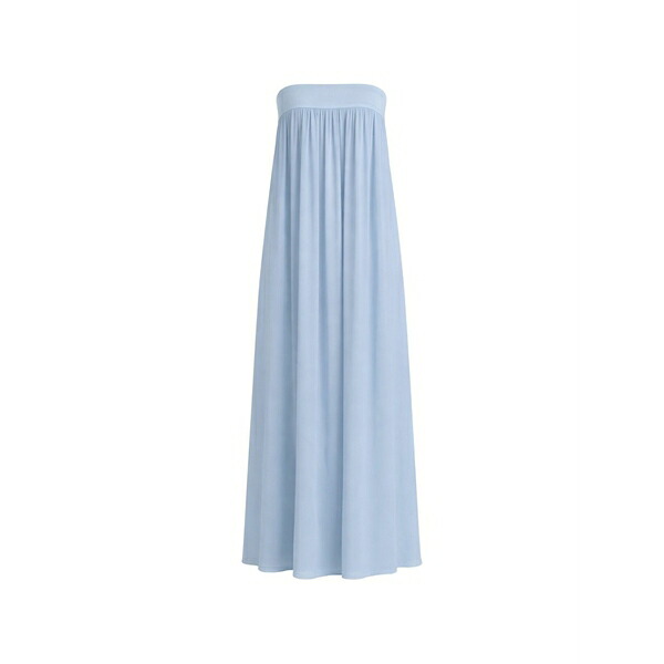 リフォメーション レディース ワンピース トップス Maribelle strapless draped maxi dress Blue｜asty