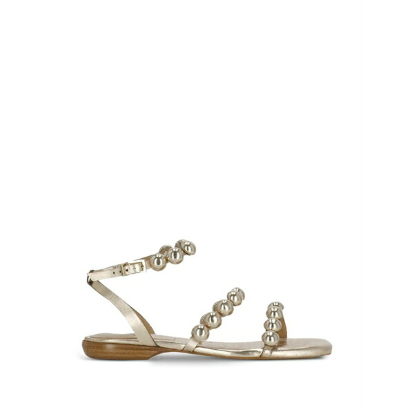 木灰 レディース サンダル シューズ Regy faux-pearl leather sandals Gold