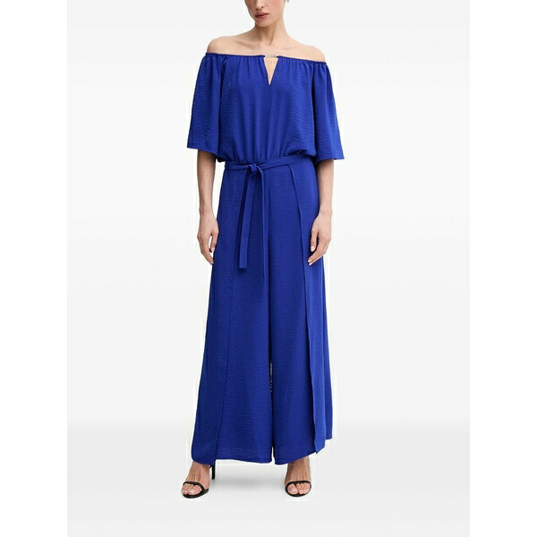 ジョセフリブコフ レディース ワンピース トップス Off-shoulder tie jumpsuit Blue|asty