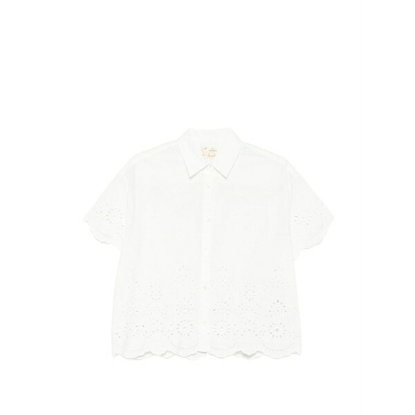 エムシーツーセイントバース レディース プルオーバー トップス Broderie-anglaise shirt White