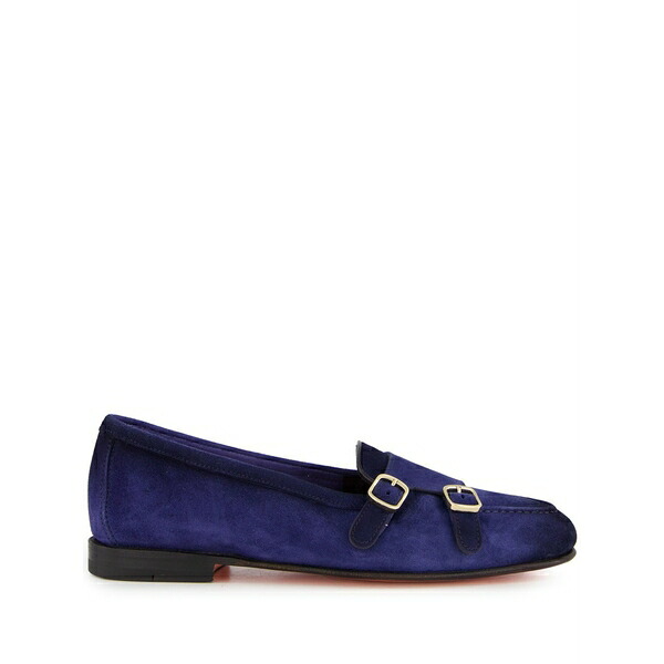 サントーニ レディース スリッポン・ローファー シューズ Double-buckled moccasins  Blue