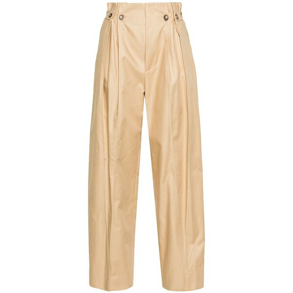 ヴィクトリア ベッカム レディース 心地好いズボン下 ボトムス Fluid high-waist wide-leg trousers Neutrals