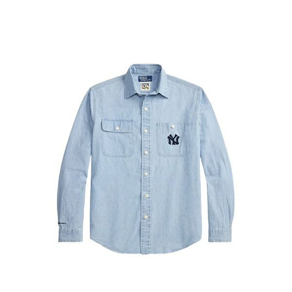 ラルフローレン メンズ プルオーバー トップス Chest-pocket shirt Blue
