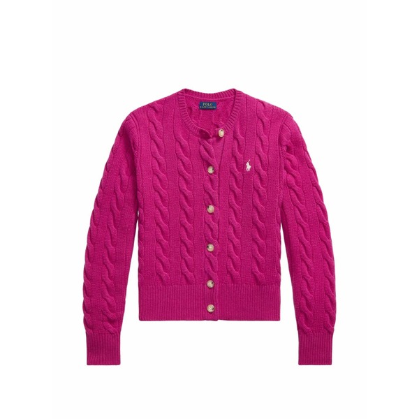 ラルフローレン レディース ジレー アウター Cable-knit cardigan Pink