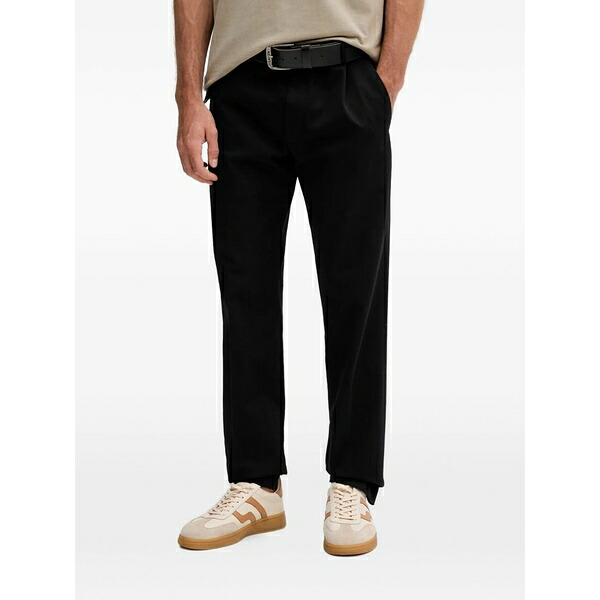 ジョープ メンズ 心地よいズボン下 ボトムス Hank button chino trousers Black