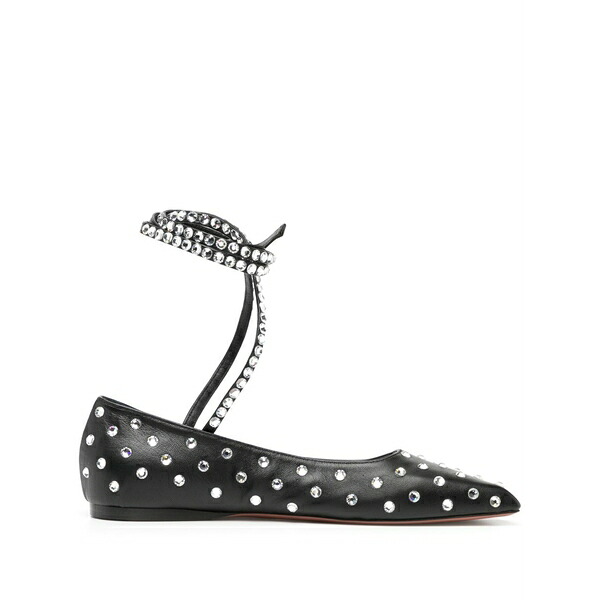 アミナモアディ レディース サンダル シューズ Ane crystal-embellished ballerina shoes Black|asty
