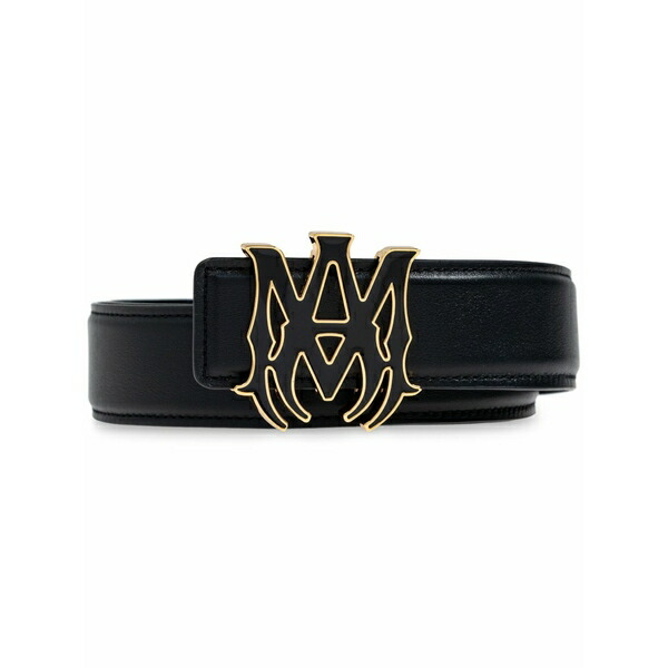 アミリ メンズ 三尺帯 添え物 Ma core logo-buckle leather belt Black