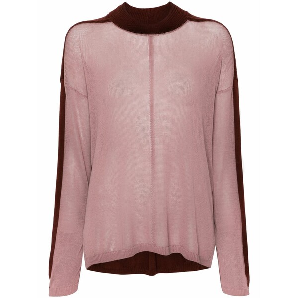 リックオウエンス レディース 編み物\u0026ティーシャツ アウター Combo drop-shoulder cotton jumper Pink