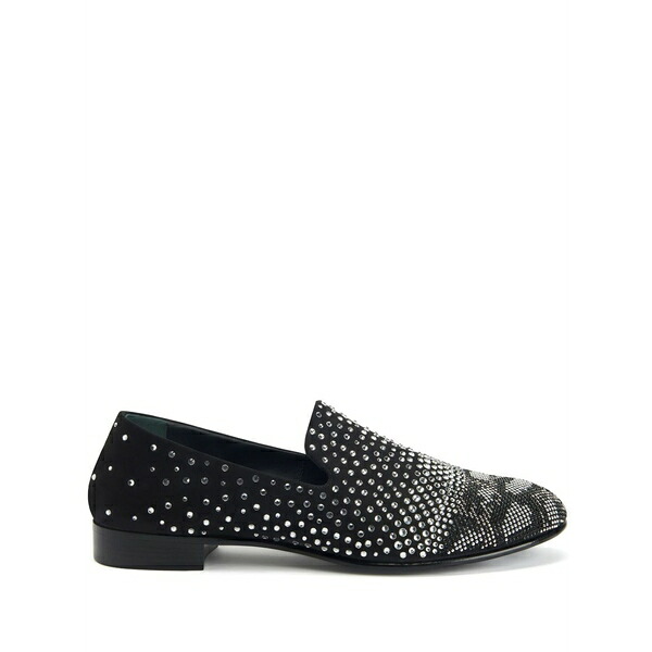ジュゼッペザノッティ メンズ スリッポン・ローファー シューズ Marthin crystal-embellished loafers Black|asty