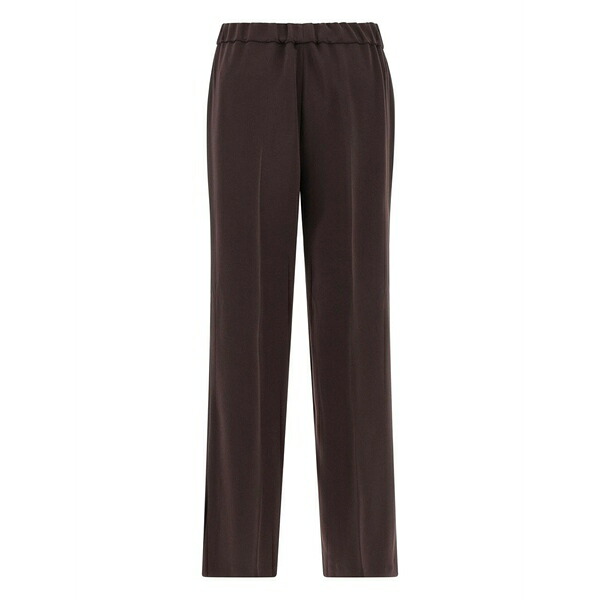 アルベルト ビアーニ レディース カジュアルパンツ ボトムス Cady elastic-waistband straight trousers Brown