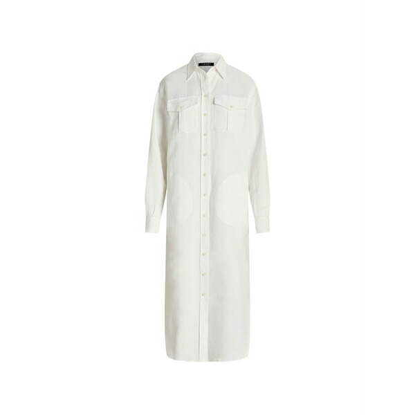 ラルフローレン レディース ワンピース トップス Long sleeve midi dress White｜asty