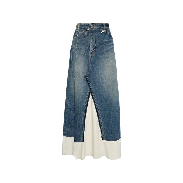 ミハラヤスヒロ レディース スコート ボトムス Frayed denim skirt Blue