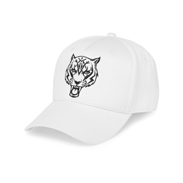 飾り気の無い運動競技 メンズ かぶり笠 添え物 Tiger baseball cap White
