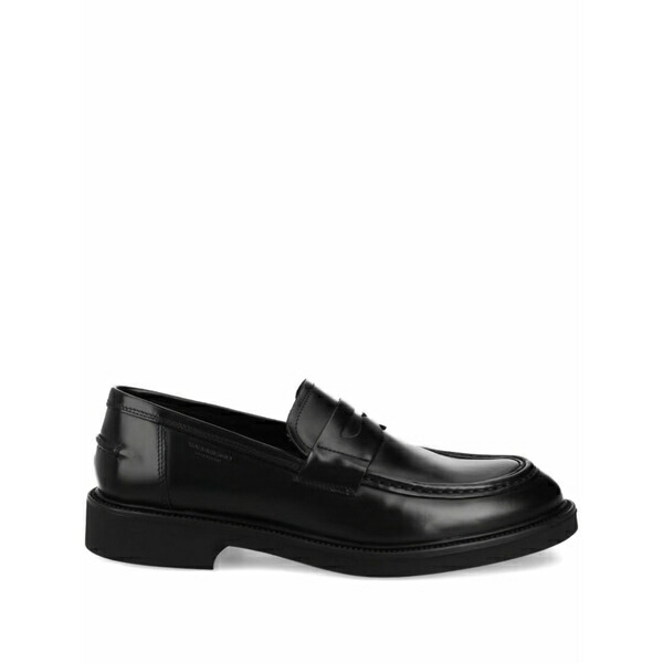 流れ者 メンズ スリッポン・ローファー シューズ Leather loafers Black