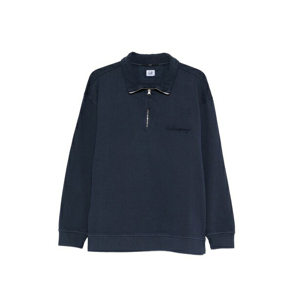 シーピーカンパニー メンズ パーカー・スウェットシャツ アウター Zip-fastening sweatshirt Blue｜asty