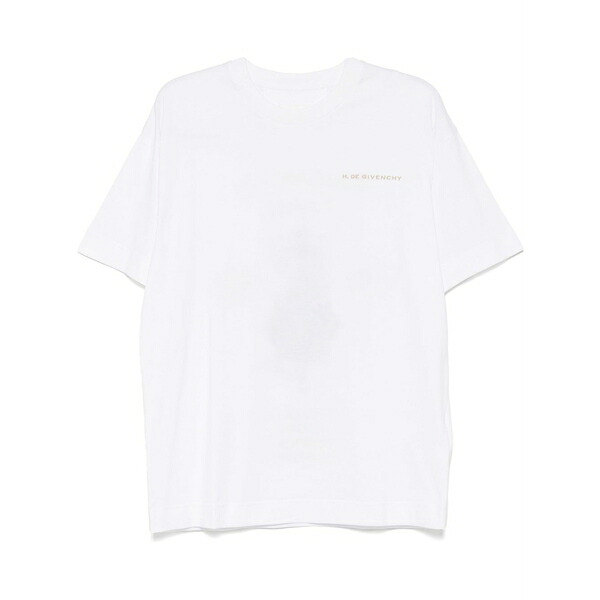 ジバンシー メンズ Tシャツ トップス Logo-embroidered t-shirt White｜asty