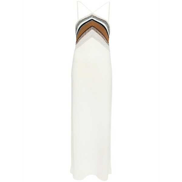 プロエンザショラー レディース ワンピース トップス Naomi halterneck knitted maxi dress White｜asty